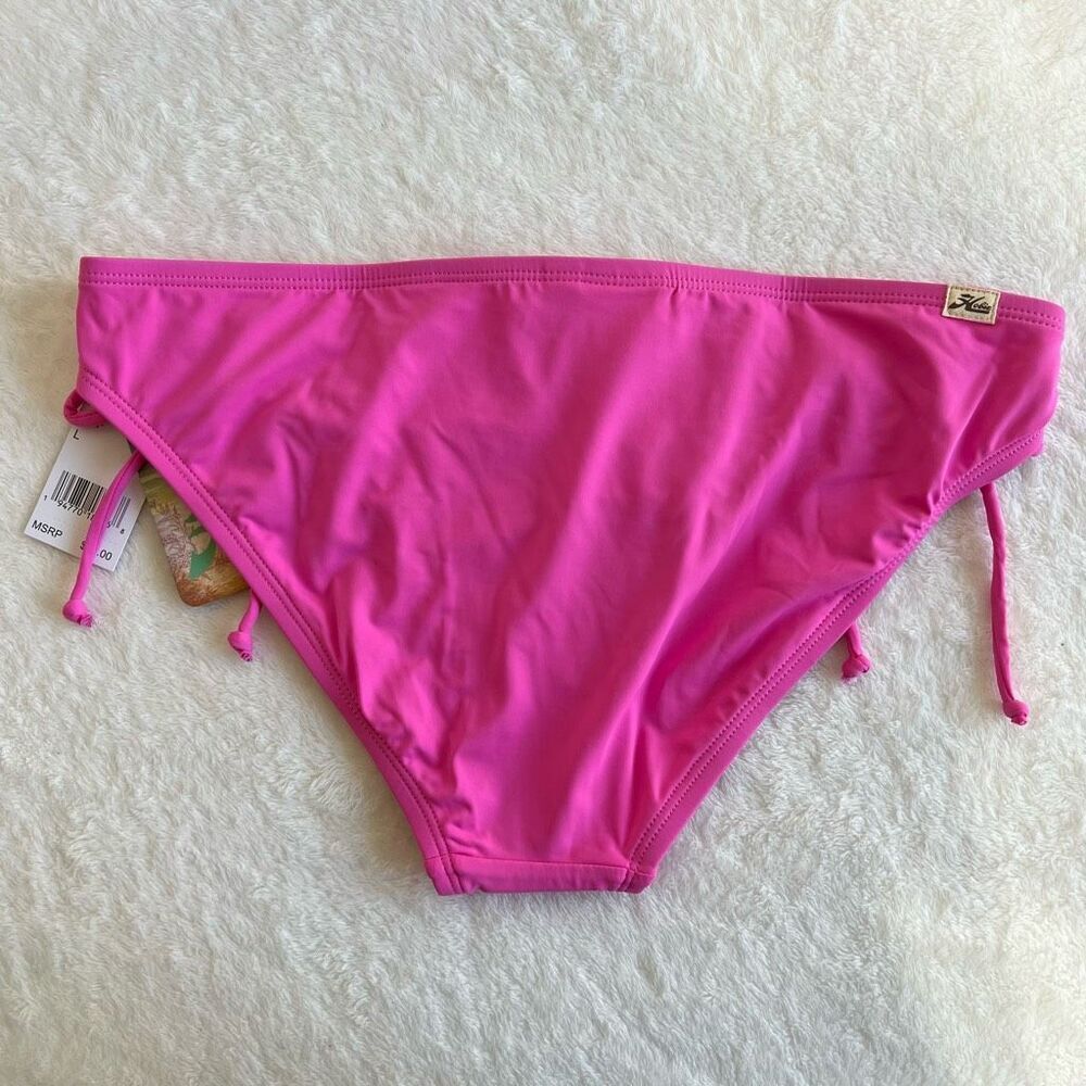 Hobie Pink Bikini Bottoms Side Ties Large NEW - Picture 6 of 7